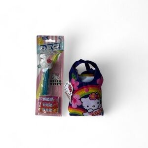 Hello Kitty PEZ Dispenser with Colorful Bag - Pink and Blue
